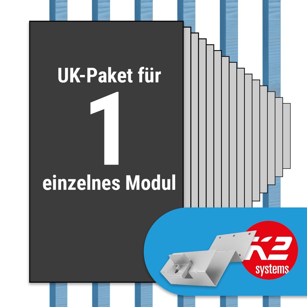[A07050] K2 Paket Tegalit: 1 Reihe x 1 Modul (K2 2 Set Dachhaken: Jeder Sparren) | A07050