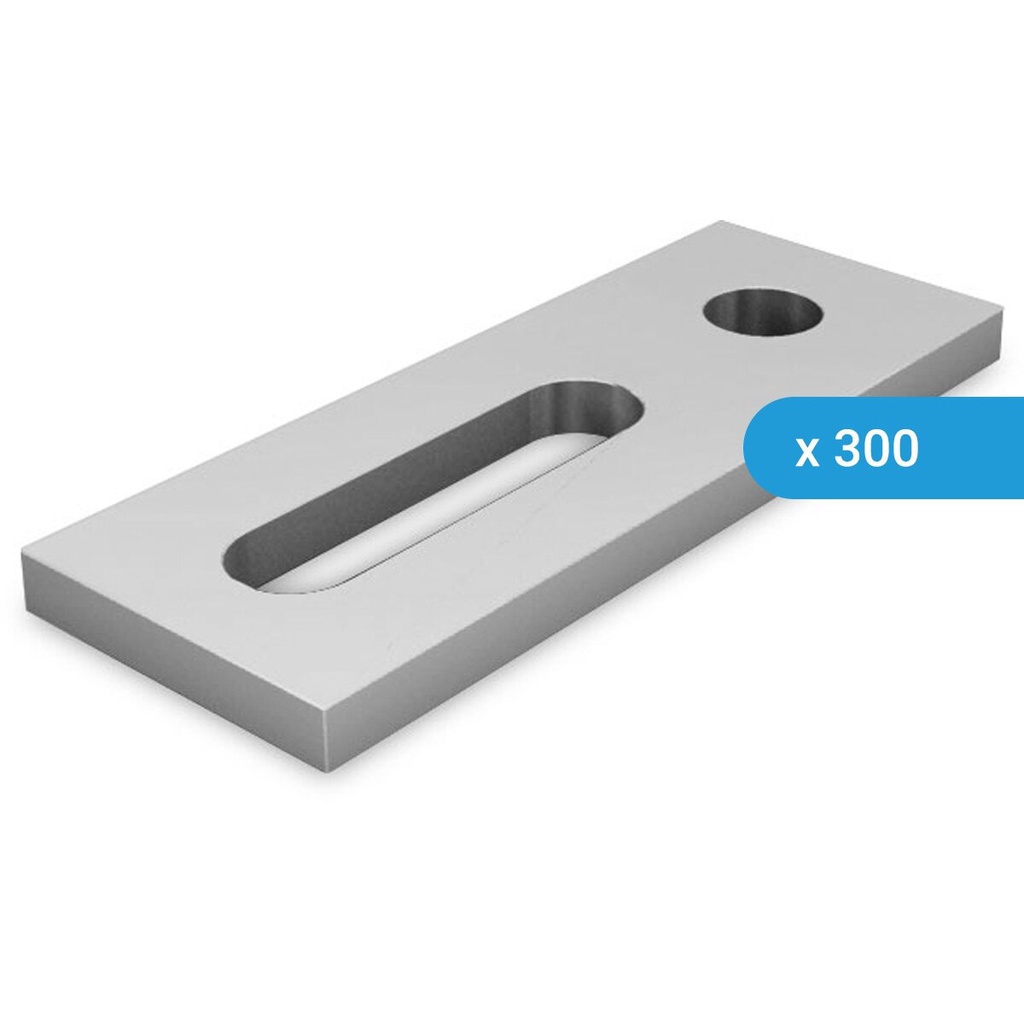[A01643-VE] 300 x K2 Aluminium Adapterblech M10 | A01643-VE