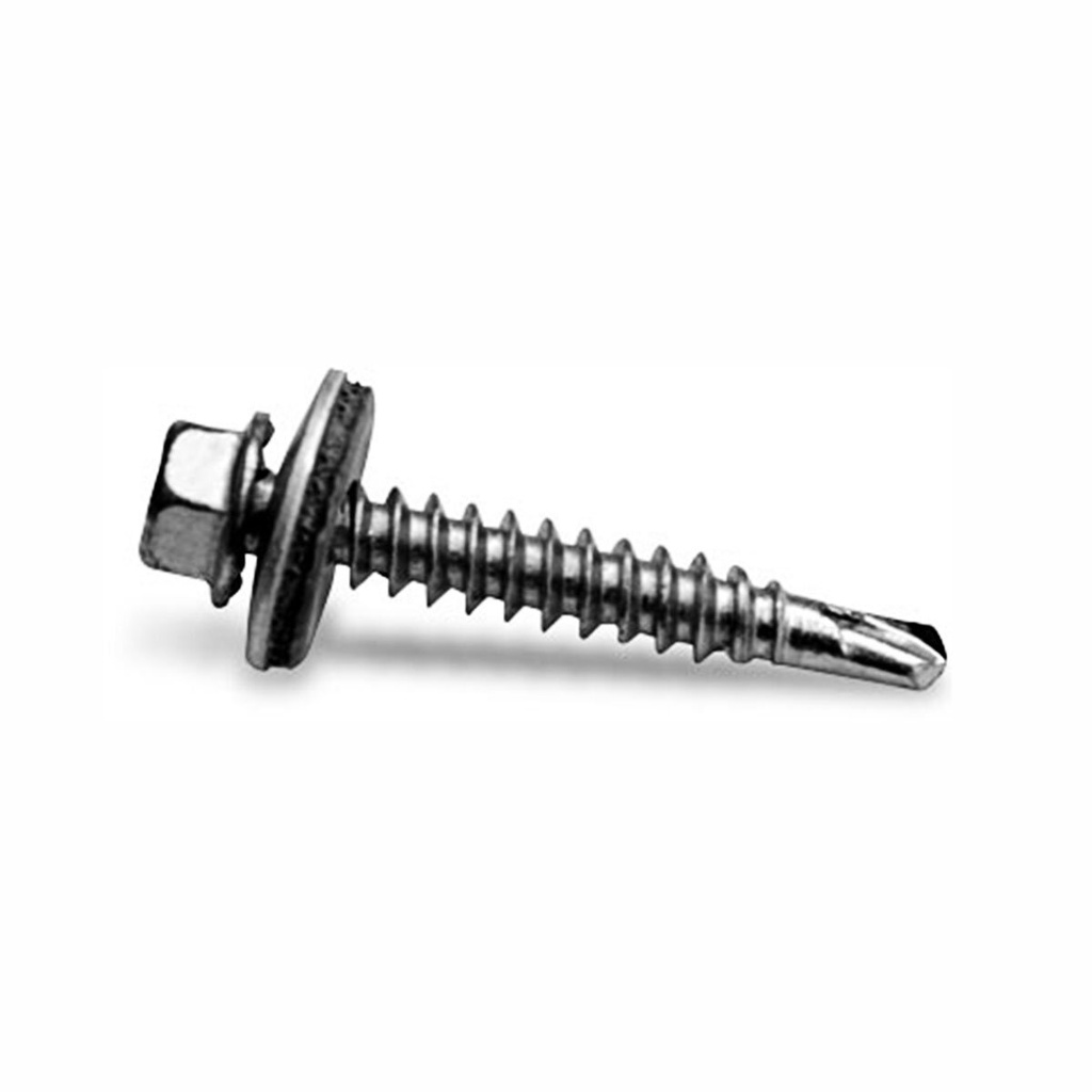 [A04983-VE] 500 x K2 Selbstbohrende Sechskantblechscharaube 6x40 mm - mit Dichtscheibe | A04983-VE