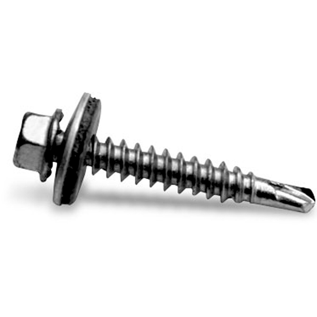 [A01449-VE] 500 x K2 Selbstbohrende Sechskantblechschraube 6x25 mm - mit Dichtscheibe | A01449-VE